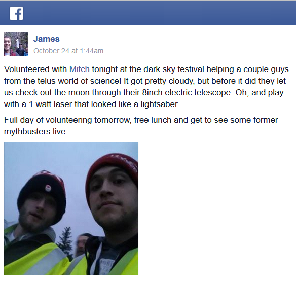 volunteering - James and Mitch