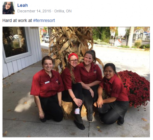 FB post - Leah in Orillia